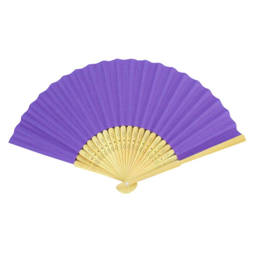 VENTILADOR DE MANO DE PAPEL 8.25" Color Elección BUENA CALIDAD Bambú Plegable Bolsillo Cartera NUEVO - Imagen 21 de 23