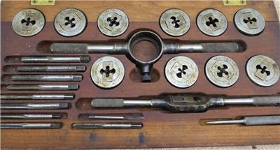 1885 Antique Wells Brothers Greenfield Little Giant Tap & Die Set