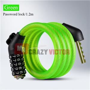 1.8m//1.2m Bike Bicycle Heavy Duty Steel Security Cable 5 Digit Combination Lock