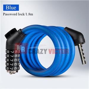 1.8m//1.2m Bike Bicycle Heavy Duty Steel Security Cable 5 Digit Combination Lock