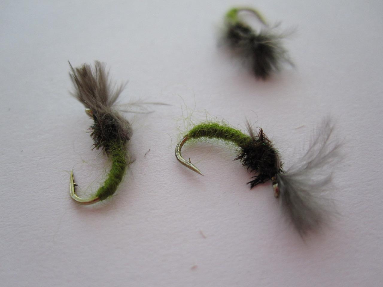 STYLES /& SIZES AVAILABLE DRY FLIES 1 DZ D17-1 BLUE WING OLIVE