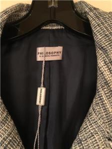 Philosophy di Alberta Ferretti Jacket Navy & Creme Tweed