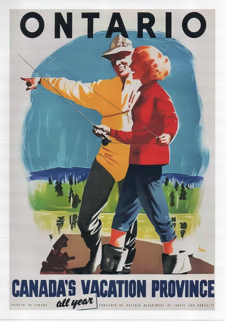 ONTARIO KANADA VINTAGE STIL REPRODUKTION REISE POSTER Größen. A3 oder A4 - Bild 2 von 5
