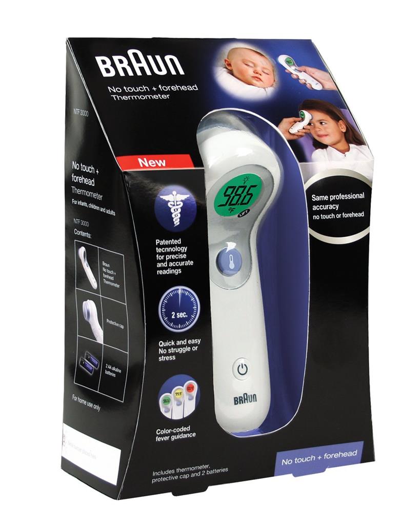 Braun Ntf3000 Braun No Touch Plus Forehead Thermometer New Open Box Ebay