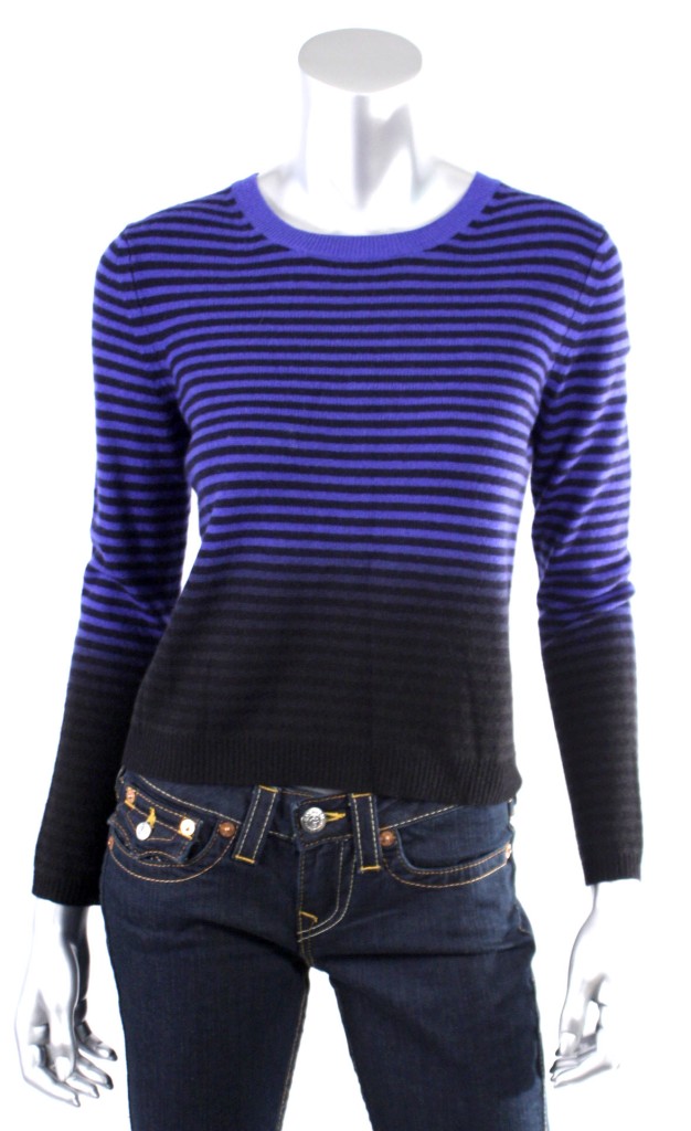 Theory Women's Dark Tidal Wave/Sea Captain Long Sleeve Cashmere Sweaters Sz P, S