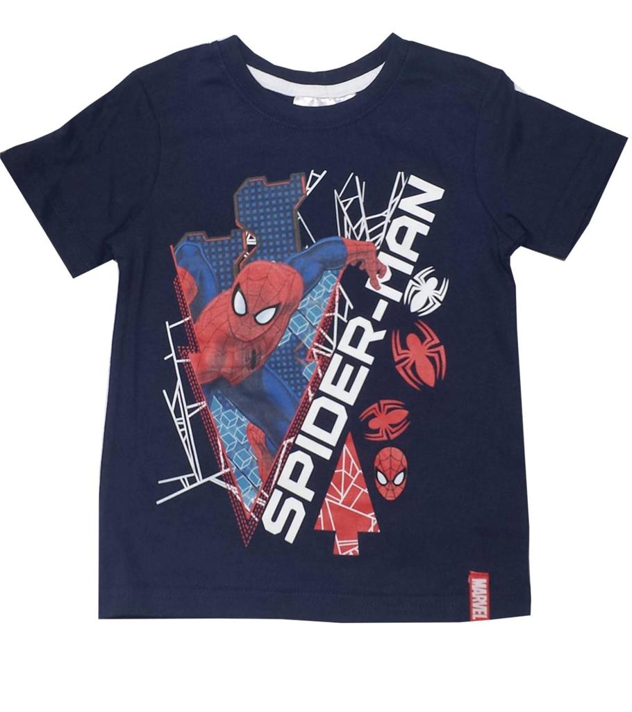 Boys Official Marvel Spiderman Short Sleeve T-Shirt Tops Tee Age 3,4,6 ...