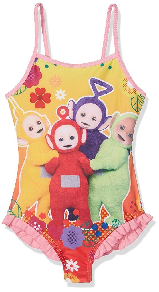 Girls Pink Teletubbies Swimsuit Swimming Costume Swim Suit Beach Wear Age 2 6