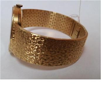 mens piaget dual time 18k solid gold oval watch 612501 a6