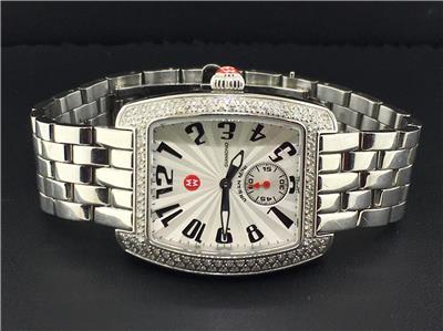 Michele Urban Mini 29mm X 35mm Diamond Bezel Stainless Steel  display picture 2