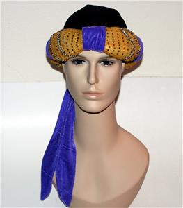 ALADDIN Genie Arabian Nights TURBAN Hat HEADGEAR COSTUME Accessory S/M ...