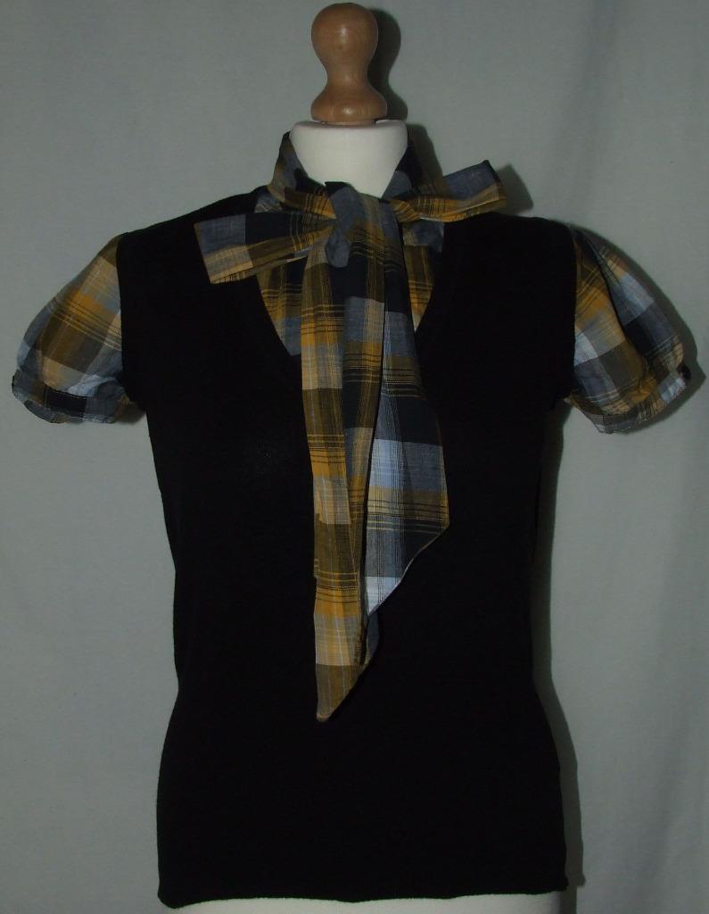 NEXT Ladies Pussy Cat Bow Black Main Blouse Jumper Size 12 | eBay