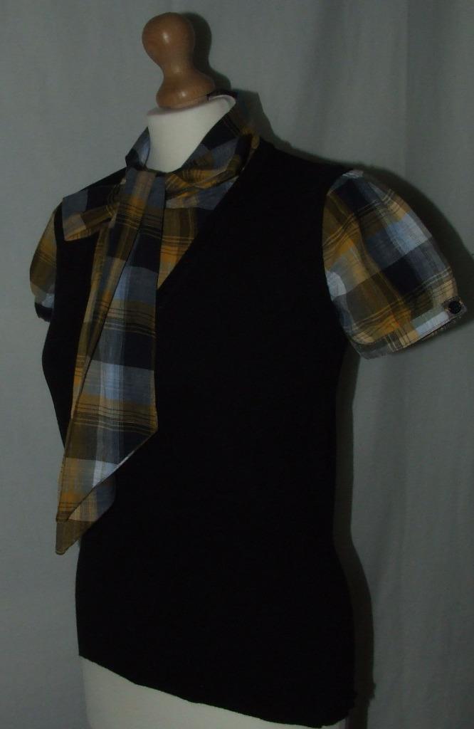 NEXT Ladies Pussy Cat Bow Black Main Blouse Jumper Size 12 | eBay