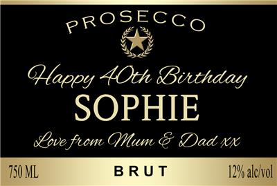 PERSONALISED PROSECCO BOTTLE LABEL BIRTHDAY ALL OCCASIONS GIFT | eBay