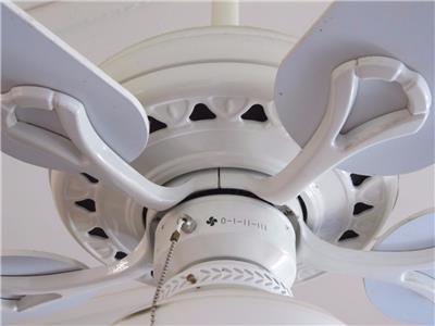 Large White Ceiling Fan Hunter 5 Blade Light Edwardian Style Rrp