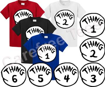 Thing DECALS 1 2 3 4 5 6 Iron on shirt Transfer (1 decal only!) | eBay