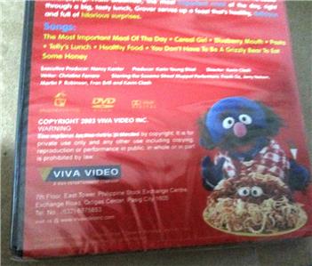 SESAME STREET Let's Eat Funny Food Songs ORIGINAL All Region DVD