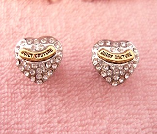 Auth Juicy Couture Pave Heart Stud Earrings 45 Ebay 100 Authentic And Brand New Without Earring Box In The Pictures If You Need An Extra 6 Will Be Charged Please Contact Er To Modify