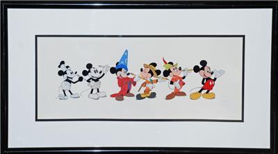 ディズニーセル画 Millennium milestones Mickey's Milestones Limited Edition Cel Signed and Remarqued