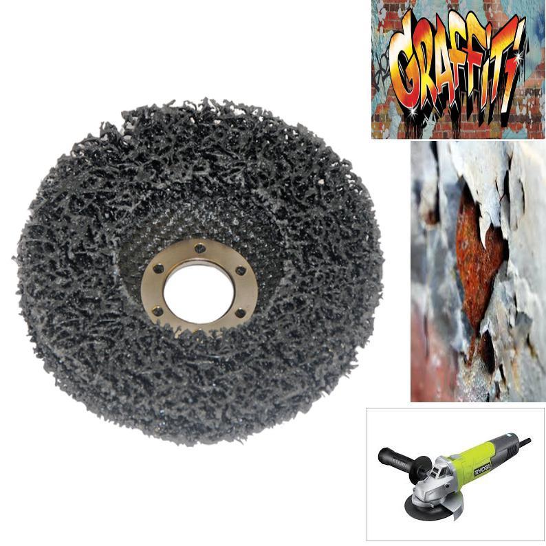 GRAFFITI RUST PAINT REMOVAL DISC 115mm ANGLE GRINDER BRICK METAL WOOD