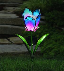 Regal Art and Gift 10560 Tulip Red//Green Solar Stake