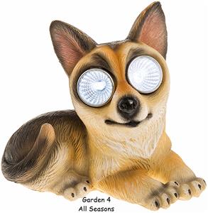 Bright Eyes Solar Light LED Pet Animal Garden Ornaments Boxed Great