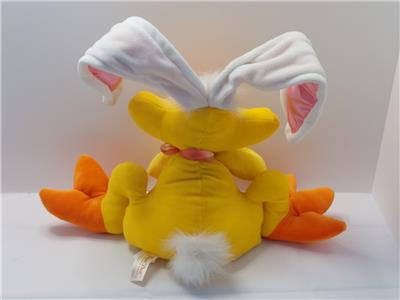 Dan Dee うさぎ　ぬいぐるみ Dan Dee Animated Singing Easter Duck with Rabbit Ears Plays