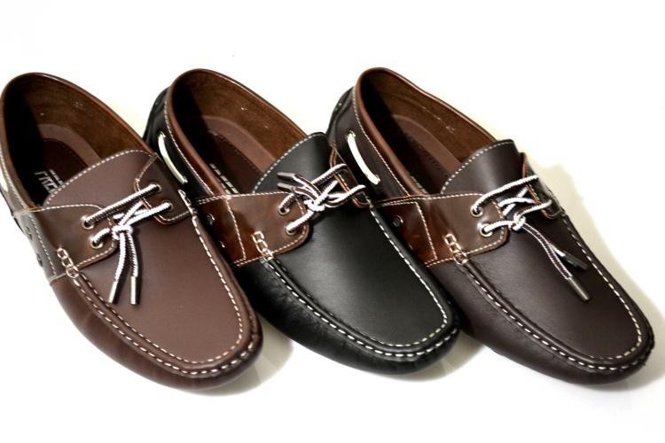Mens Boat Shoes in Light Brown, Dark Brown, Black, Brand New Casual ...