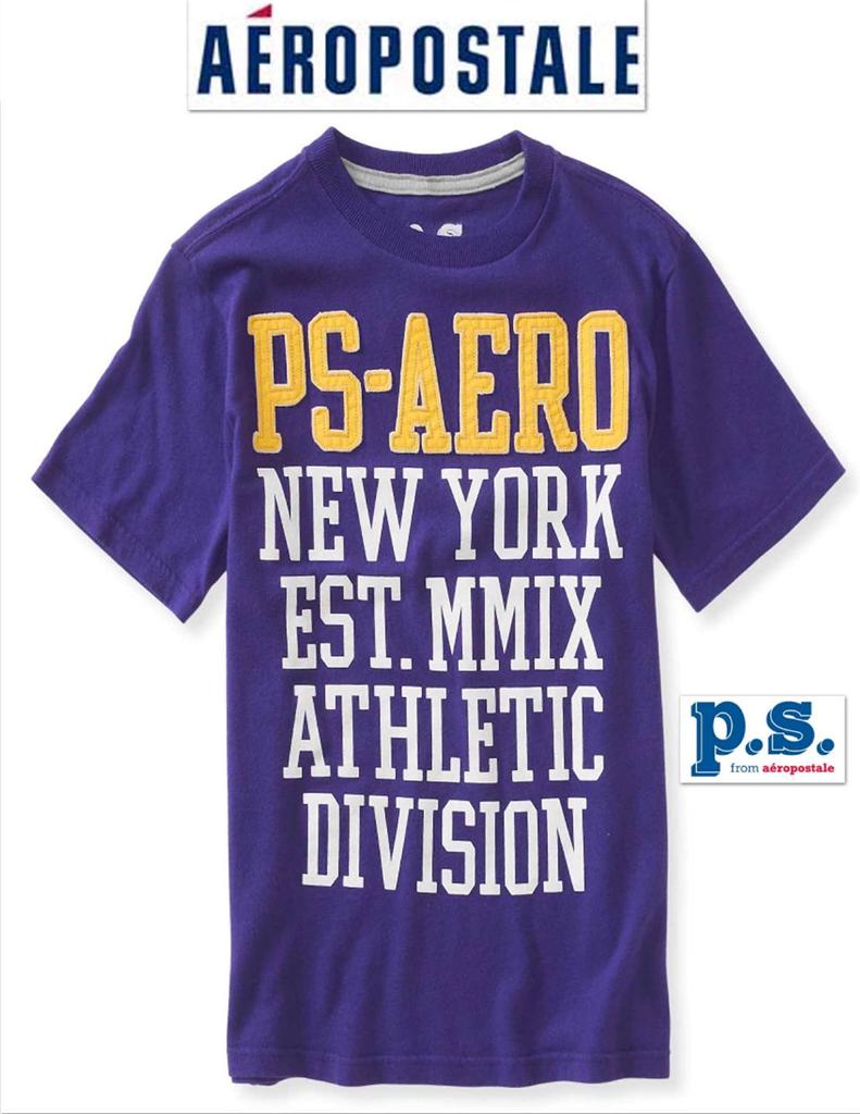 Nwt Sz 10 Boy S Aeropostale Ps Purple T Shirt Embroided Great Aero