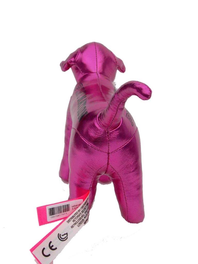 NWT Victoria's Secret PINK Mini DOG Shiny Metallic Pink Nation