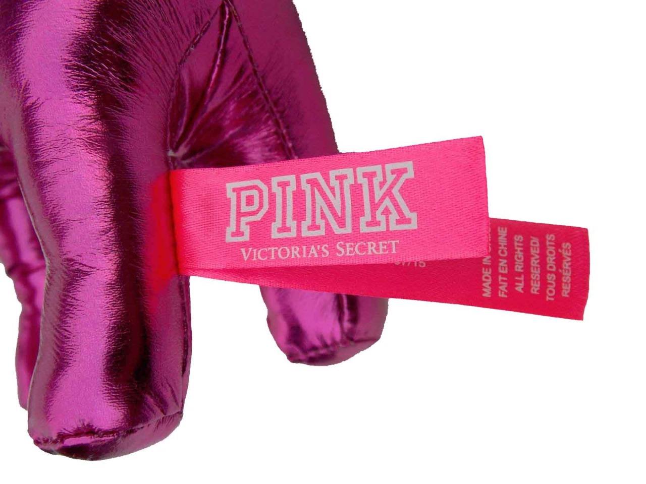 NWT Victoria's Secret PINK Mini DOG Shiny Metallic Pink Nation