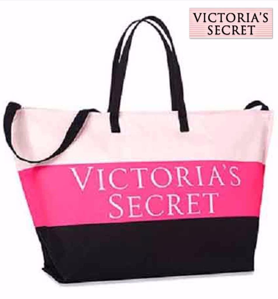 victoria secret tote bag with zipper