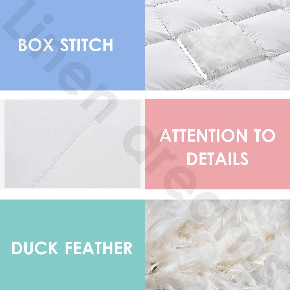 200GSM White Duck Down Feather Summer Quilt Doona Duvet Blanket All