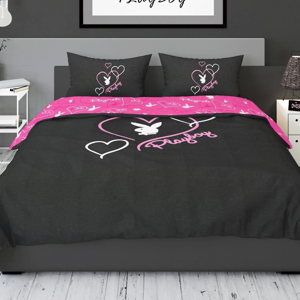 Single/KS/Double/Queen/King/SK Pink Black Quilt/Duvet Cover Set