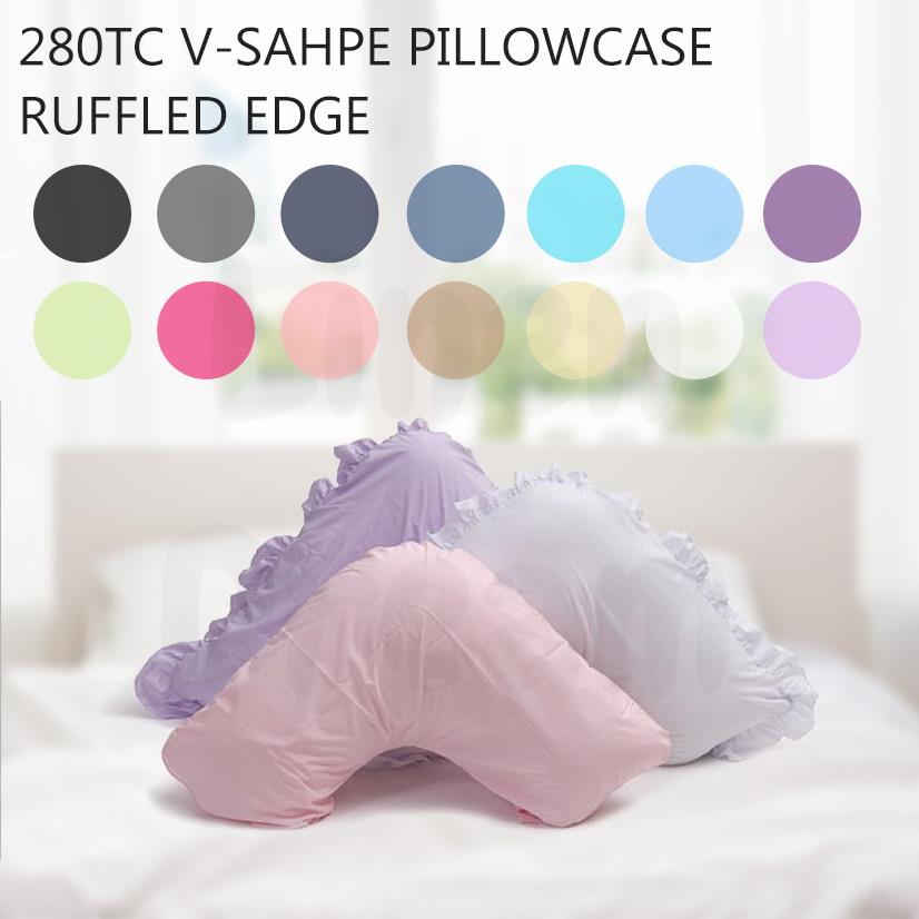 V Shape / Tri / Boomerang Ruffled Pillowcase 280TC ( Multicolor Choose