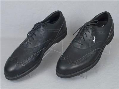 Men's Reebok Golf Shoes Oxford Leather Wing Tip Lace Up Black 11 US NEW ...