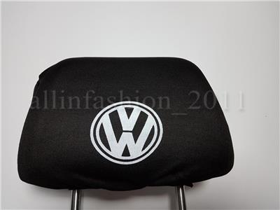 2x White Head Rest Cover fit RENAULT Car Van Pick-up Two Headrest covers pad
