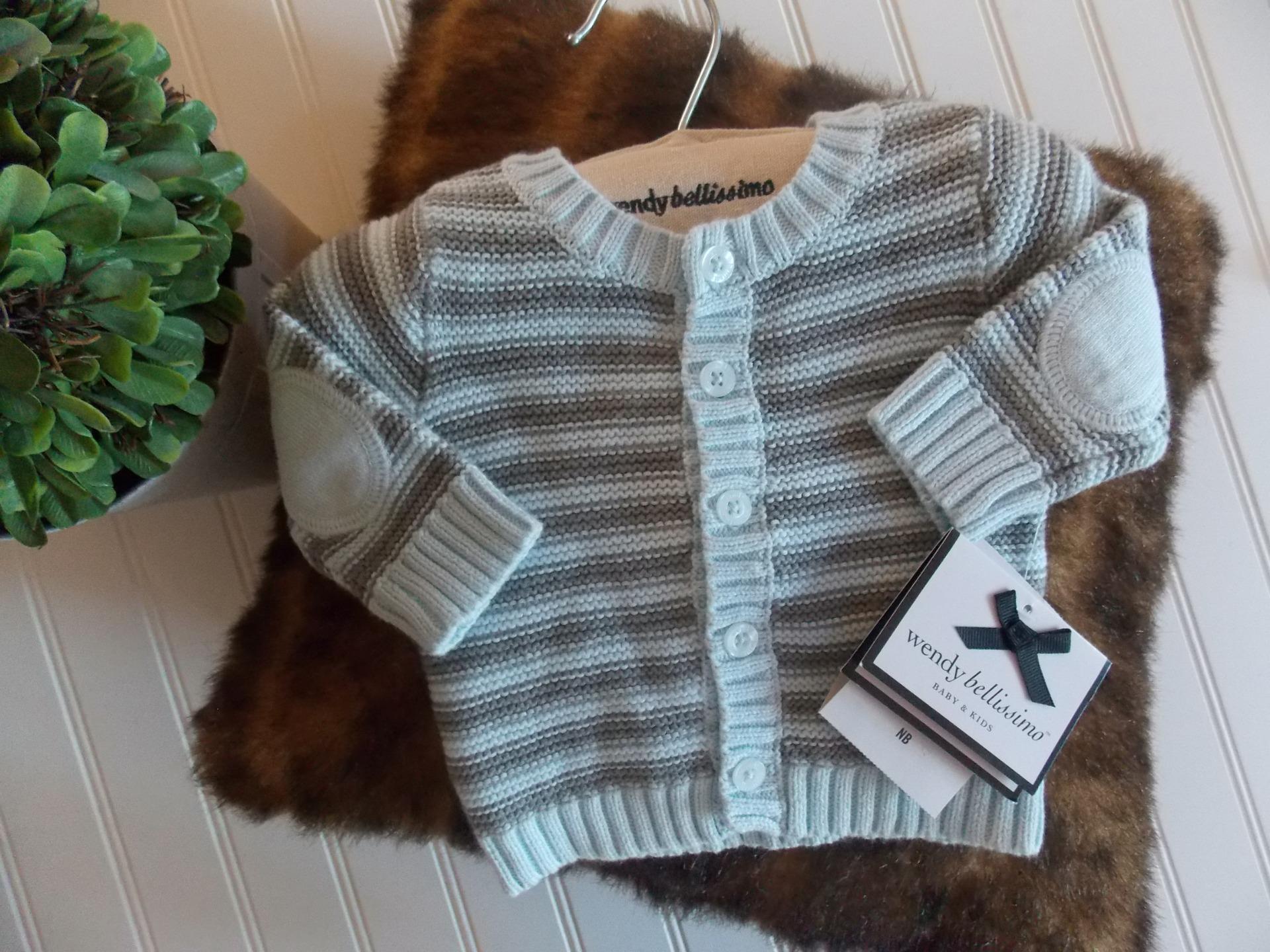 baby boy sweater with elbow patches
