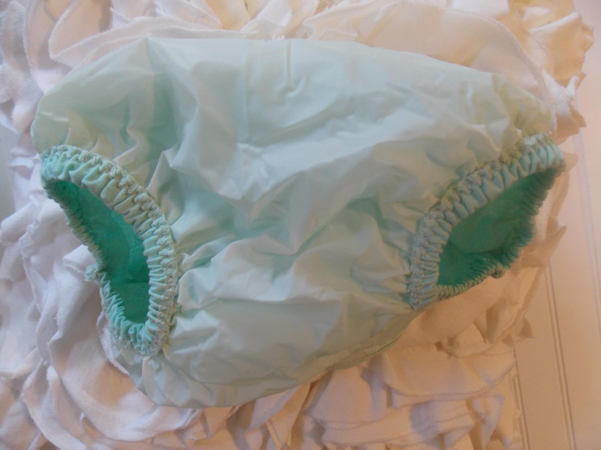 frilly plastic baby pants