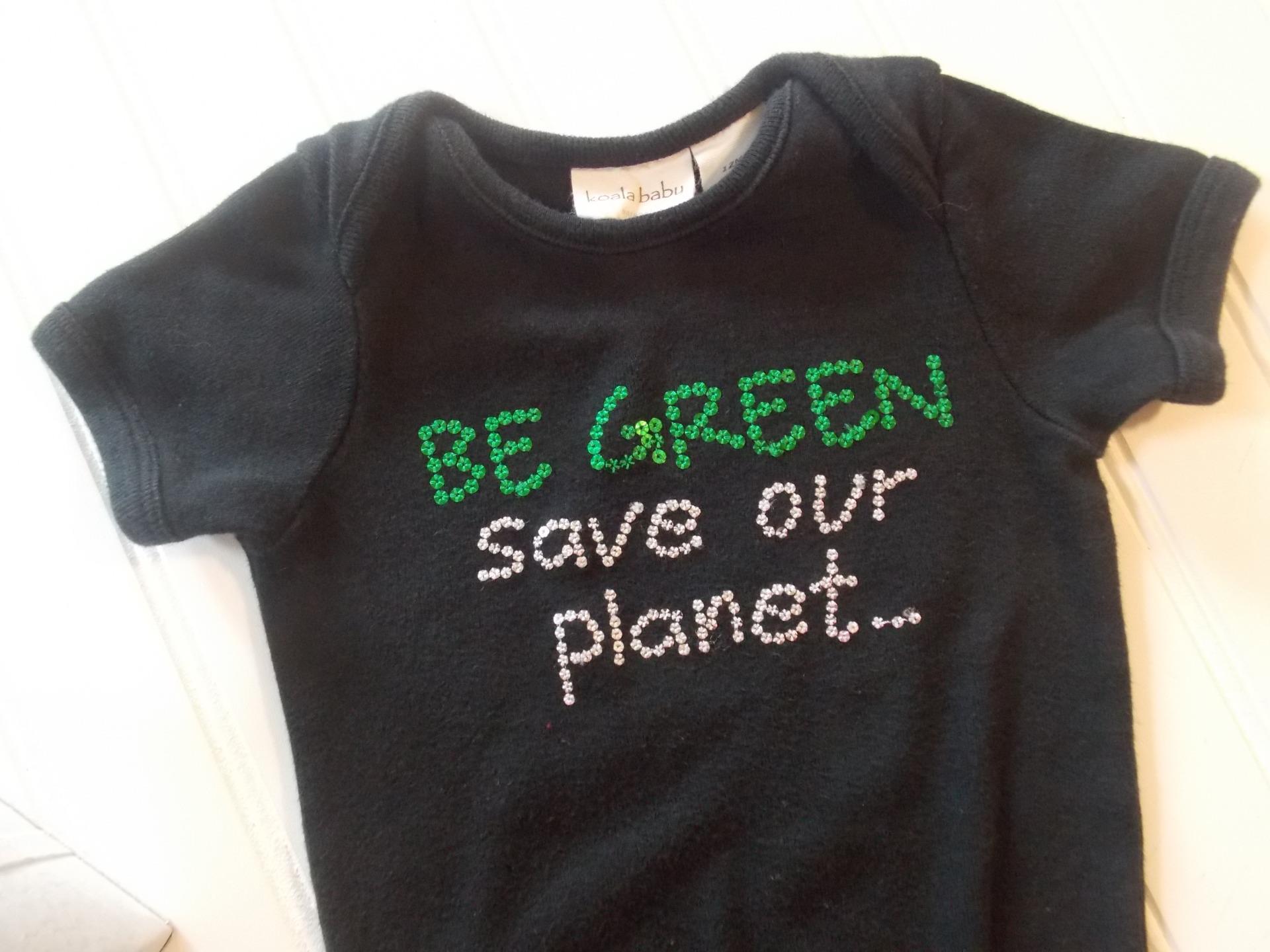 Koala Baby Girls 12 Months Be Green Save Our Planet Black