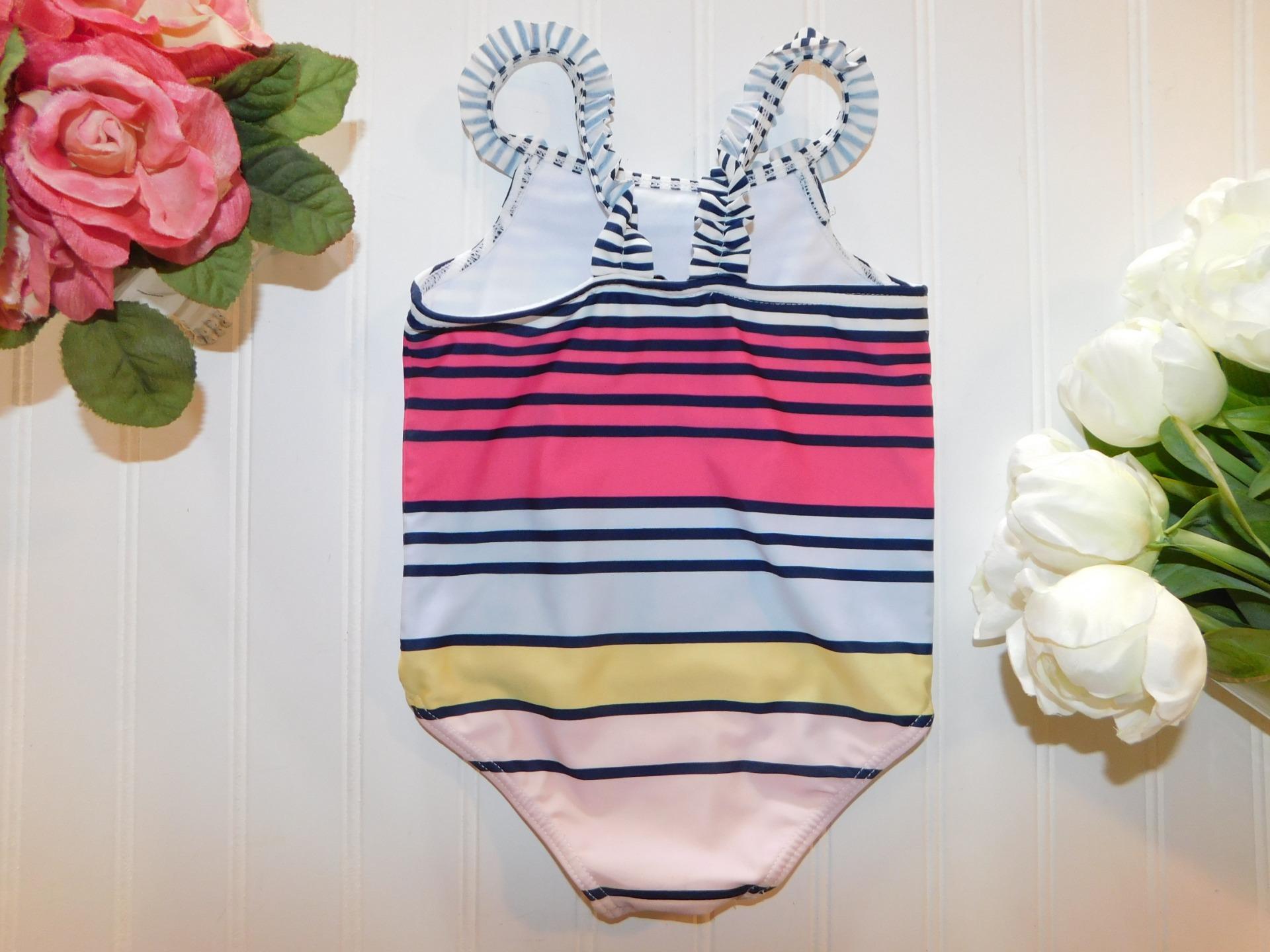 Juicy Couture Girls 18-24 Months Stripe Ruffle Swimsuit Bathing Suit ...