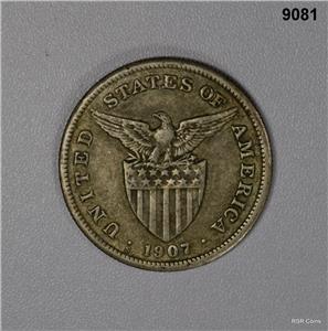 1907 S US PHILIPPINES 1 PESO SILVER COIN! XF! #9081 | eBay