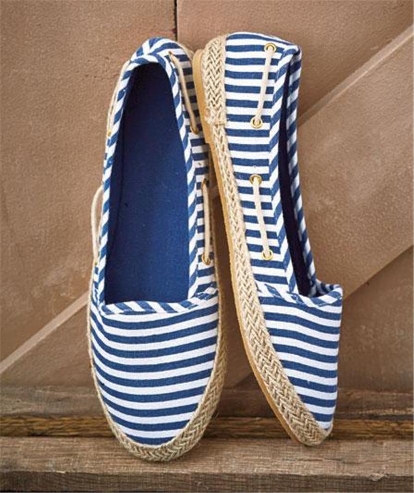 WOMENS CASUAL CANVAS SLIP-ONS ESPADRILLES BOAT SHOES EASY TO WEAR-2 ...