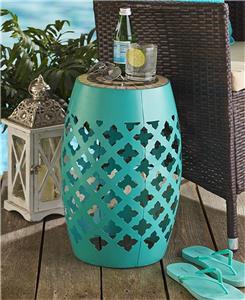 Mosaico Top Metal Accent Mesa Banquinho Planta Suporte Assento