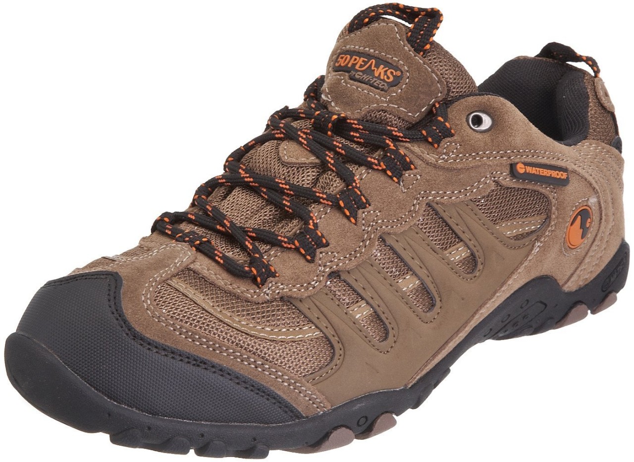 Mens HI-TEC 50 Peaks Waterproof Walking Hiking Rambling Trainers Shoes ...