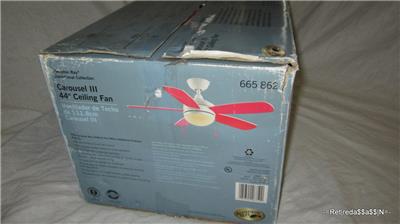 Hampton Bay 44 Kids Ceiling Fan Carousel Iii Pink Blue Multi