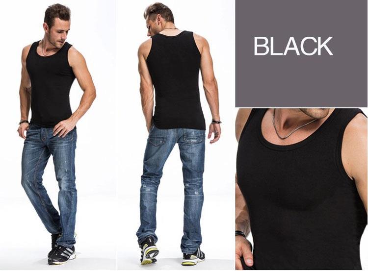 Herren Muskelshirt Tank Top Achselshirt Unterhemd Schwarz Grau 100/% Baumwolle