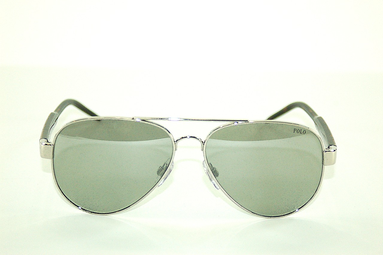 Polo Ralph Lauren Sunglasses PH 3056 Silver Mirror 90018V Grey New!