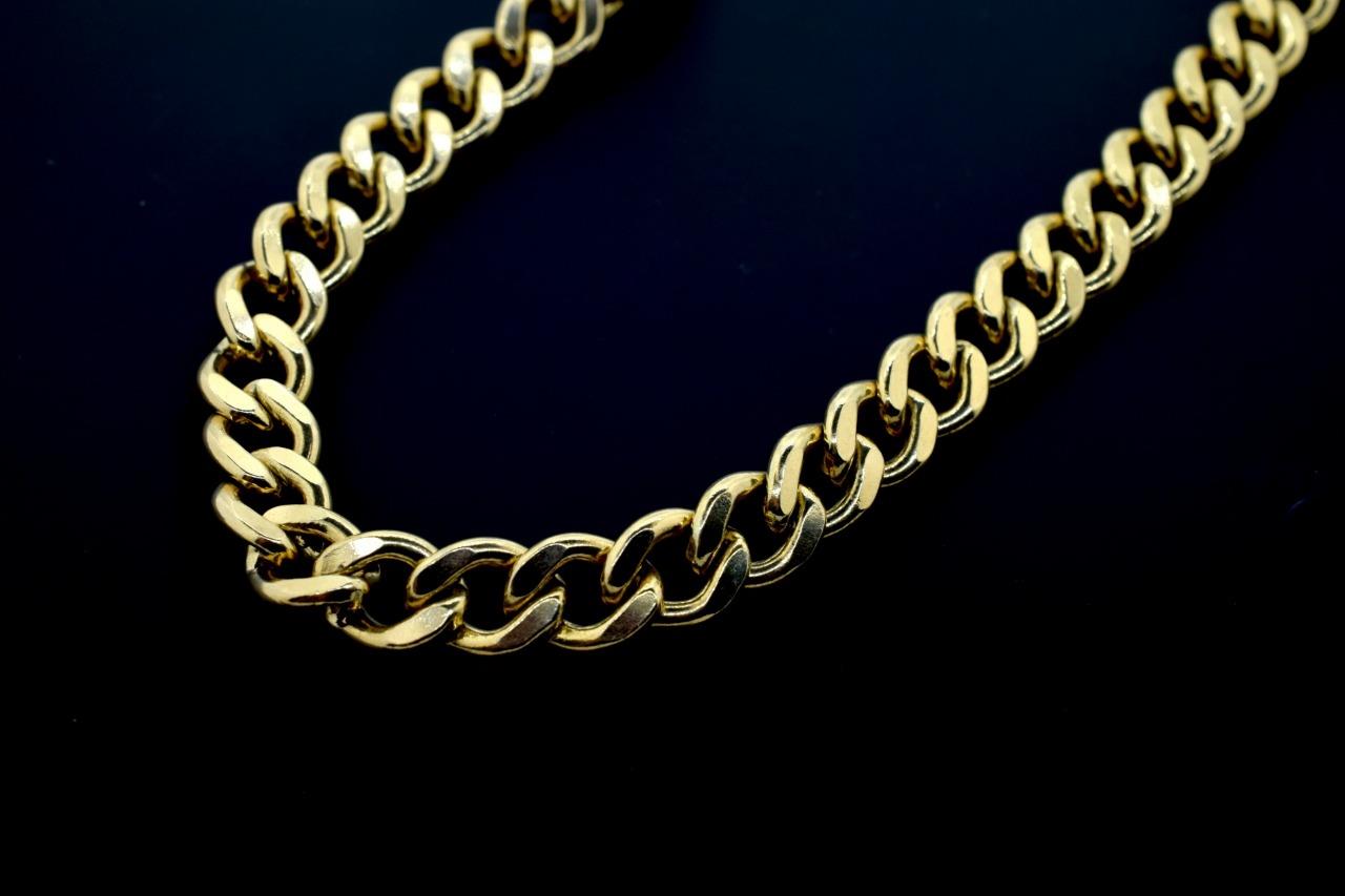 10K Solid Yellow Gold Mens Hip Hop Thick 12mm Miami Cuban Link 24 inch Chain | eBay