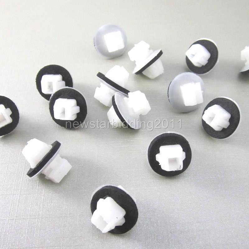 50pcs Back Door Panel Glass Moulding Nylon Clips With Sealer For