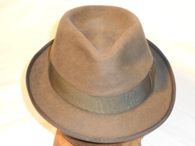 Vintage Borsalino Alessandria Fedora Hat from Palermo, Pale Brown/Gray ...
